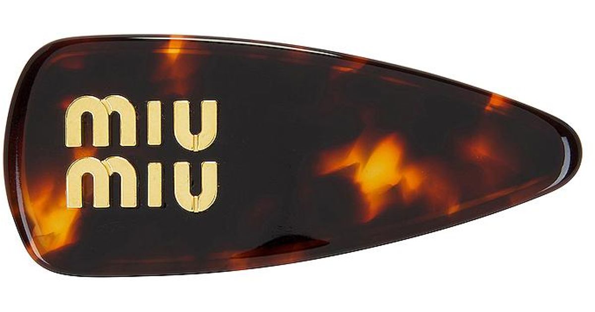 Miu Miu Hair Clip in Black Lyst