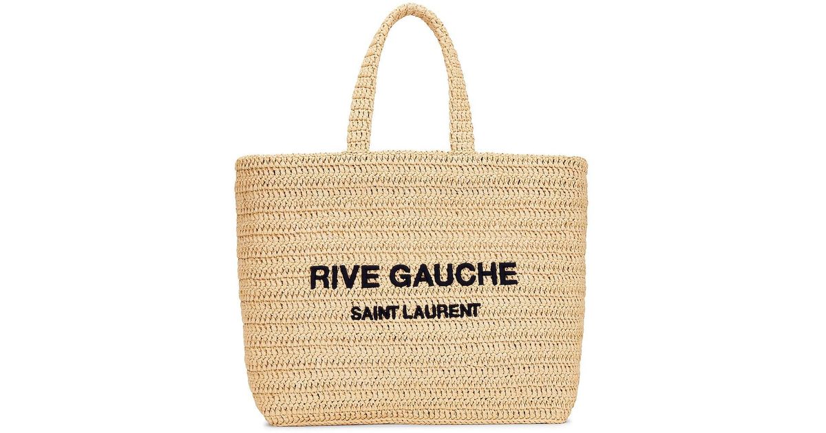 Saint Laurent Supple Rive Gauche Tote Bag in Natural | Lyst