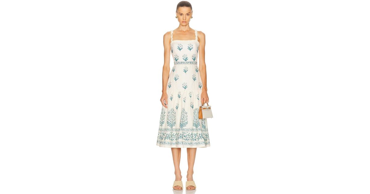 Agua Bendita Nispero Ceiba Midi Dress in White | Lyst