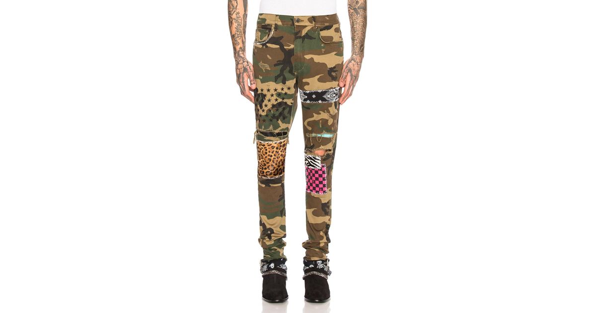 amiri camo cargo pants