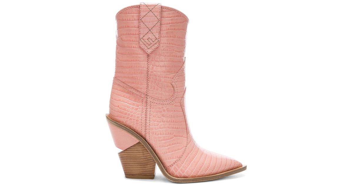 fendi pink cowboy boots