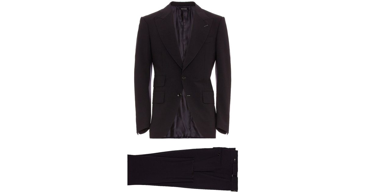 Tom Ford Wool Bistretch Day Suit in Navy (Blue) for Men | Lyst