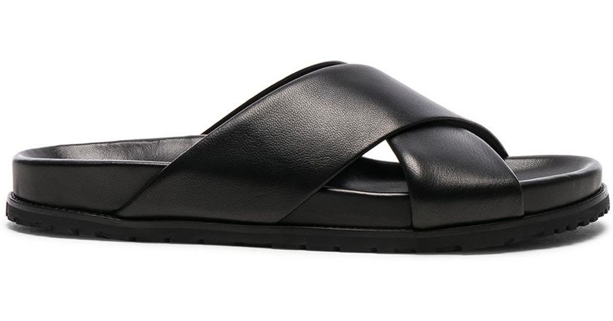 saint laurent jimmy leather slides