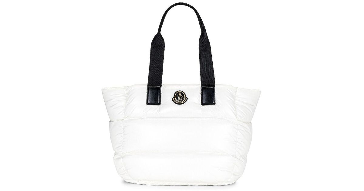 Moncler Synthetic Caradoc Tote Bag in White | Lyst UK