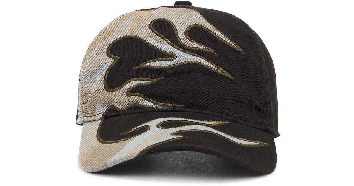 完売品 DIESEL c-Flama CAP キャップ Men's Baseball cap with camo flames | Multicolor | Diesel