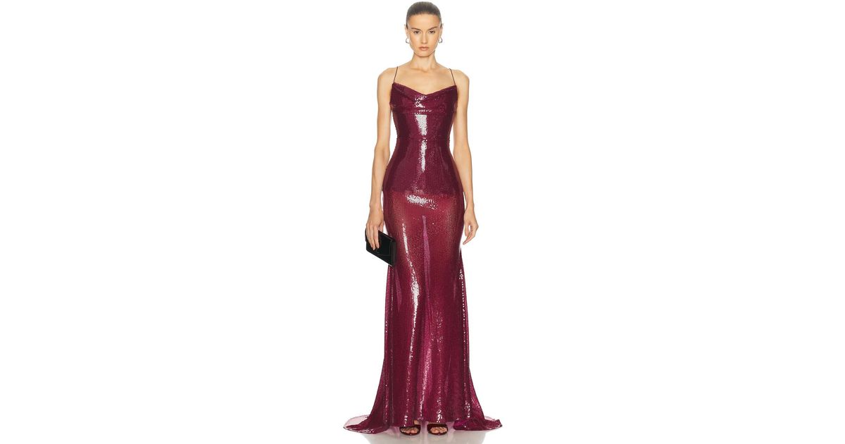 strapless open back dress Alex Perry Tallon Sequin One Sleeve Gown – Runway Catalog main image 1