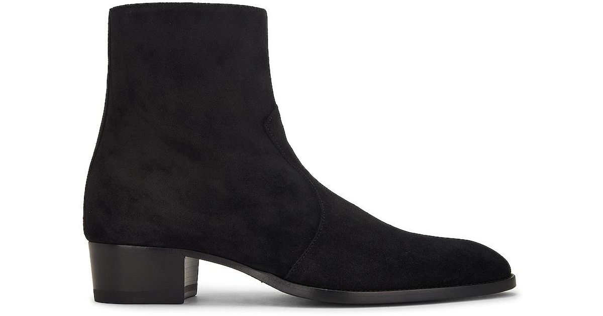 wyatt zipped boots in suede