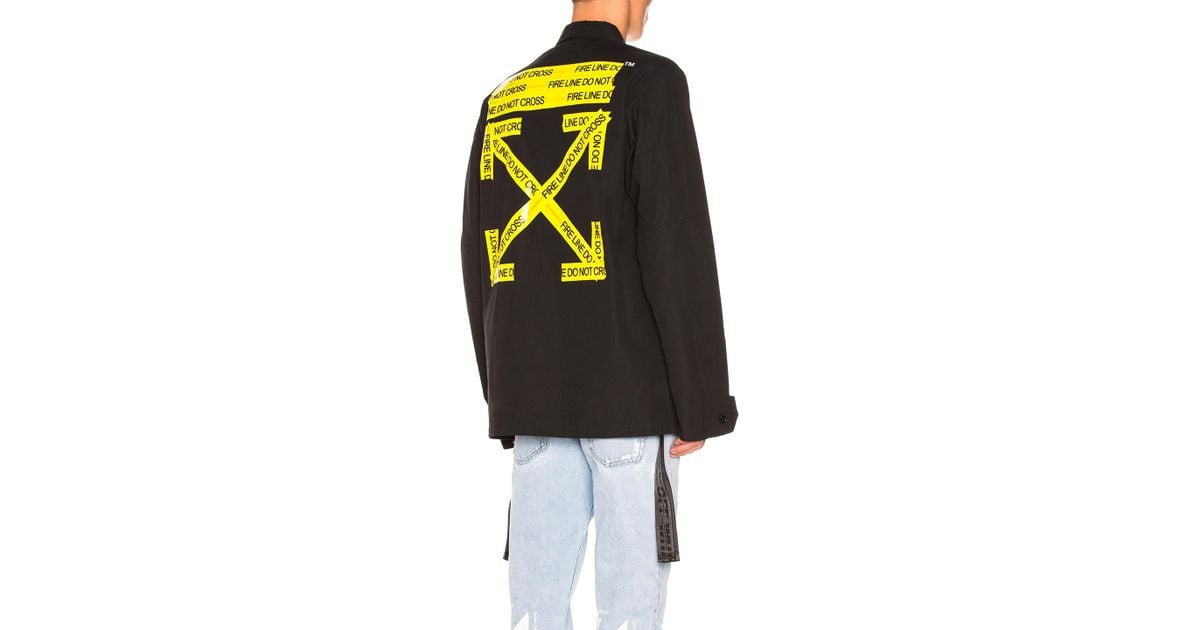 off white firetape jacket