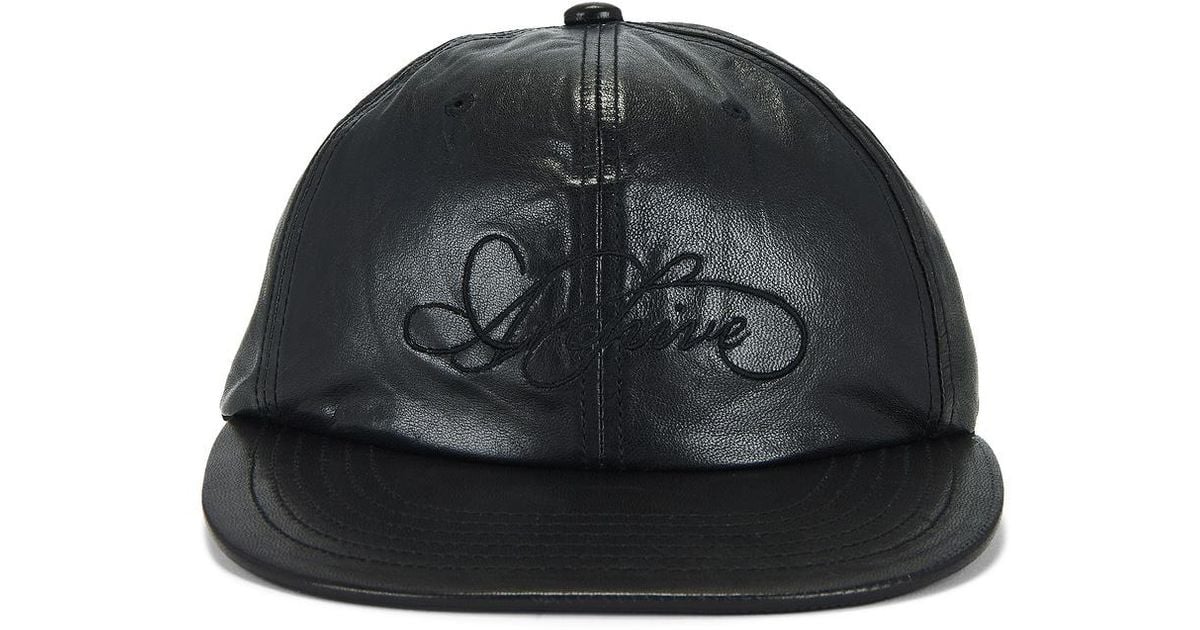 Post Archive Faction PAF 8.0 Leather Cap Right in Black for Men | Lyst