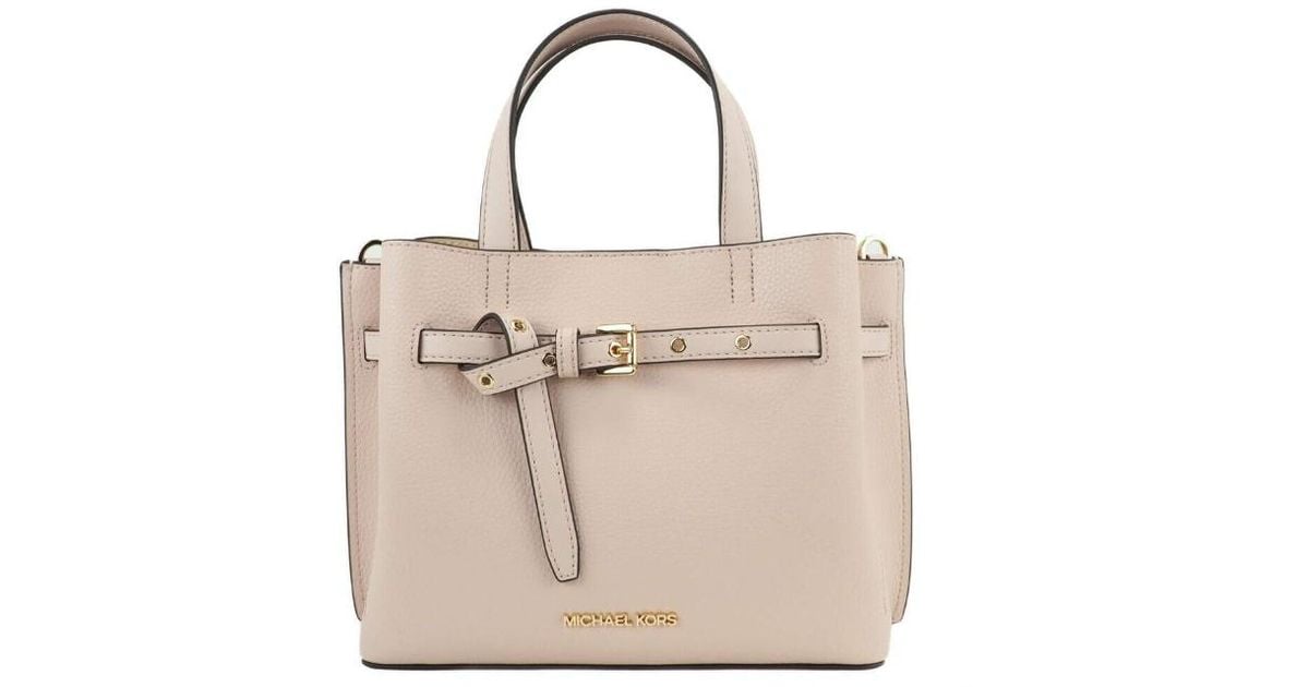 Michael Kors Emilia Small Leather Convertible Satchel Crossbody Handbag