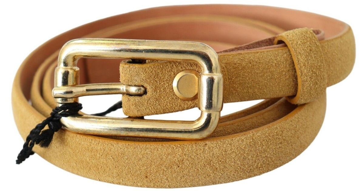 Gianfranco Ferré Gf Ferre Brown Genuine Leather Gold Logo Buckle Belt ...