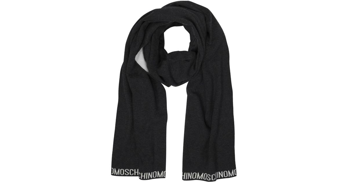 Moschino Two Tone Signature Wool Scarf 