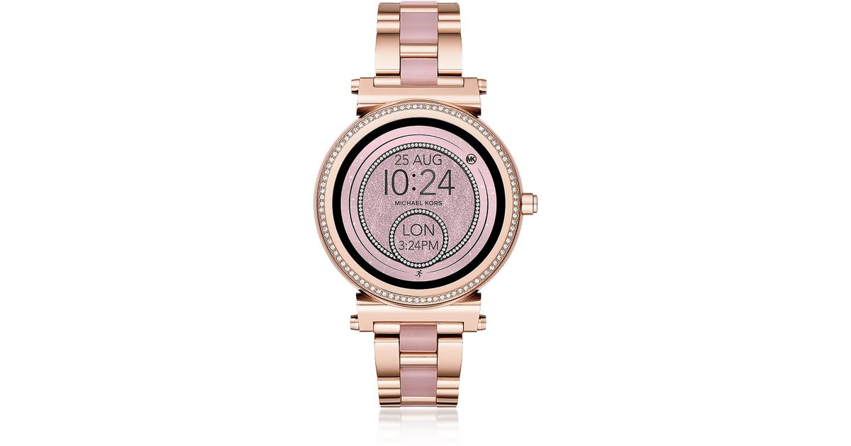 michael kors touch screen watch rose gold