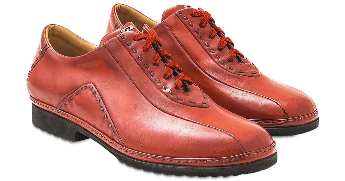 red leather shoes for men