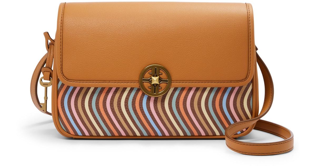 Fossil Jasmine Flap Crossbody in Brown Lyst