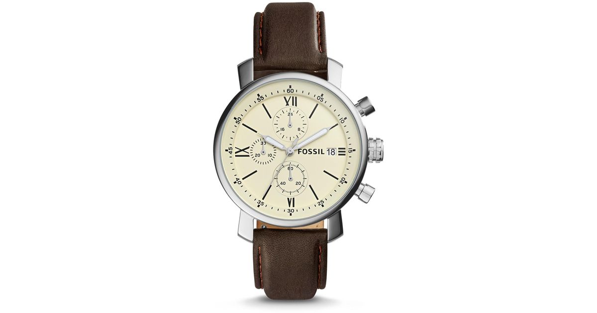 rhett chronograph navy leather watch