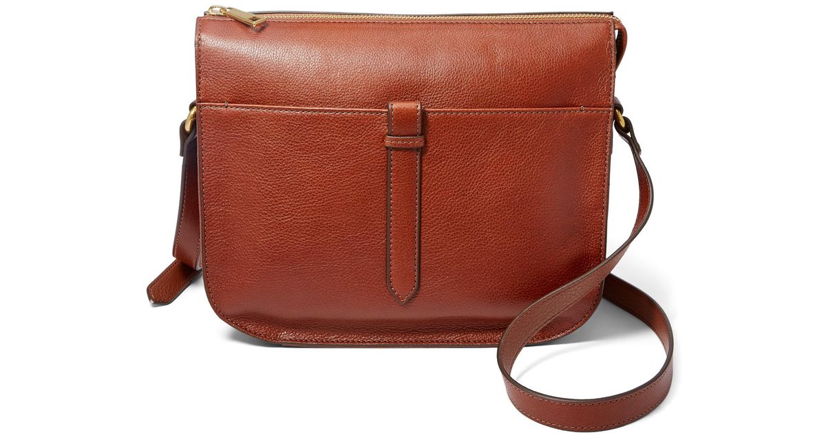 Fossil Sydney Large Crossbody Handbags Medium Brown
