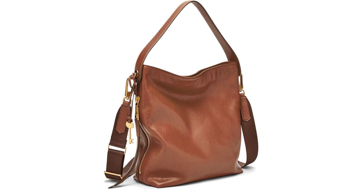 fossil maya small hobo brown