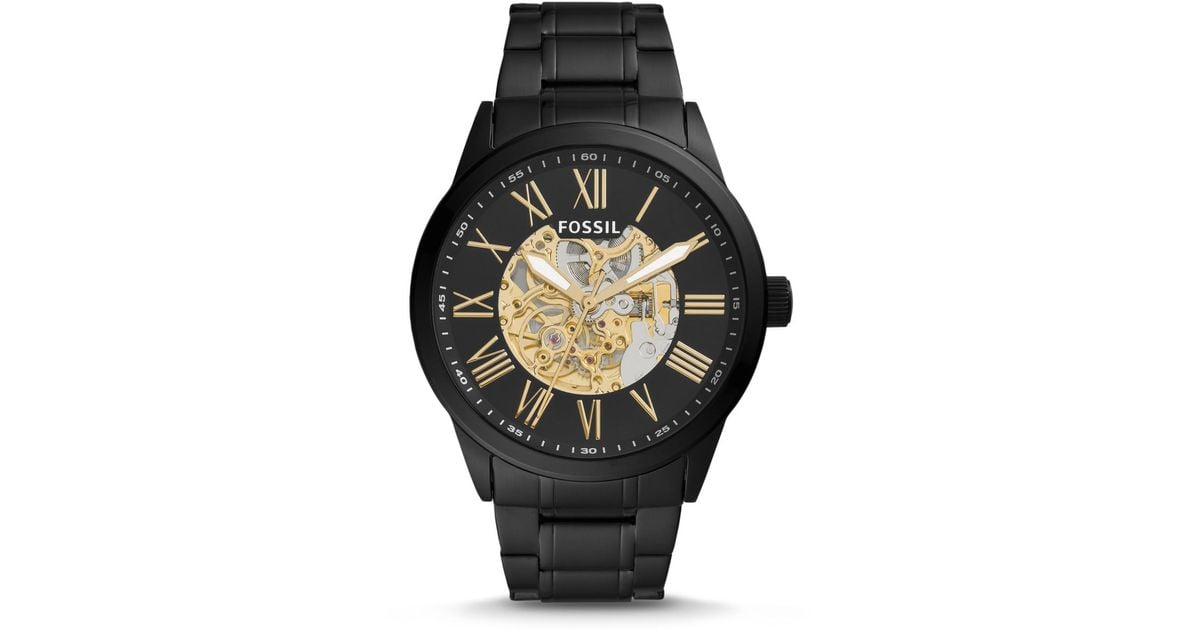 Fossil Flynn Automatic Black Stainless 
