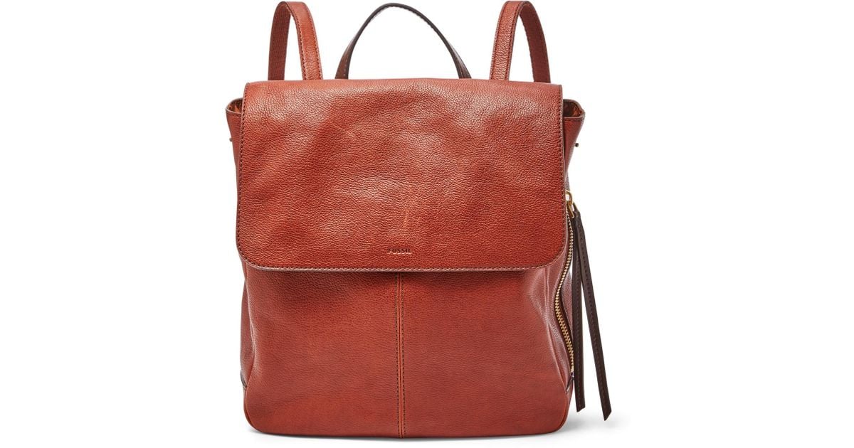 fossil claire backpack brandy
