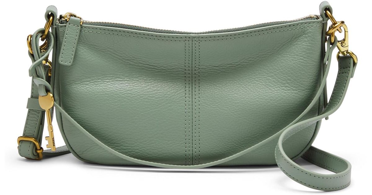 Fossil Leather Jolie Baguette in Green Lyst