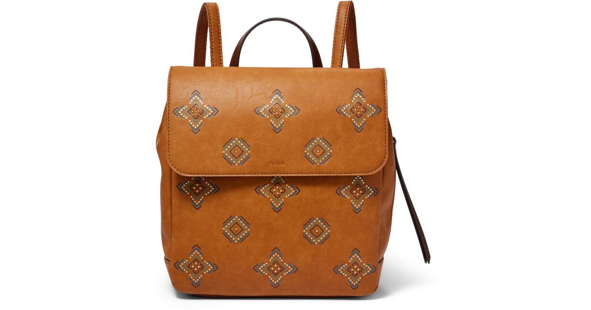 fossil claire backpack brandy