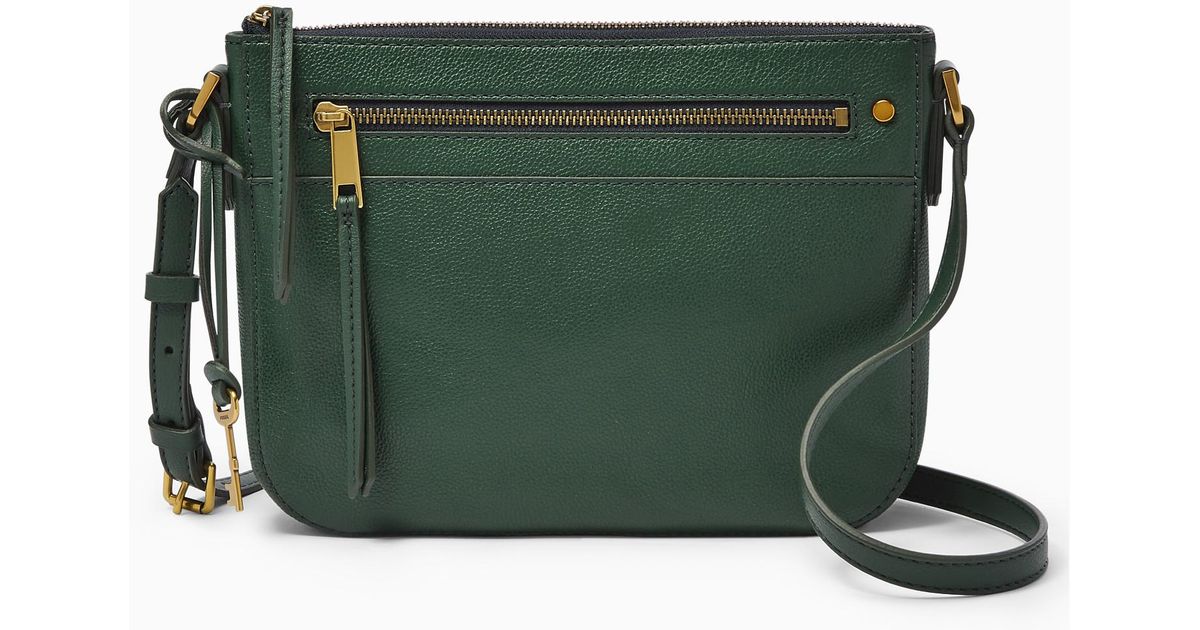 Fossil Farrah Crossbody in Green Lyst