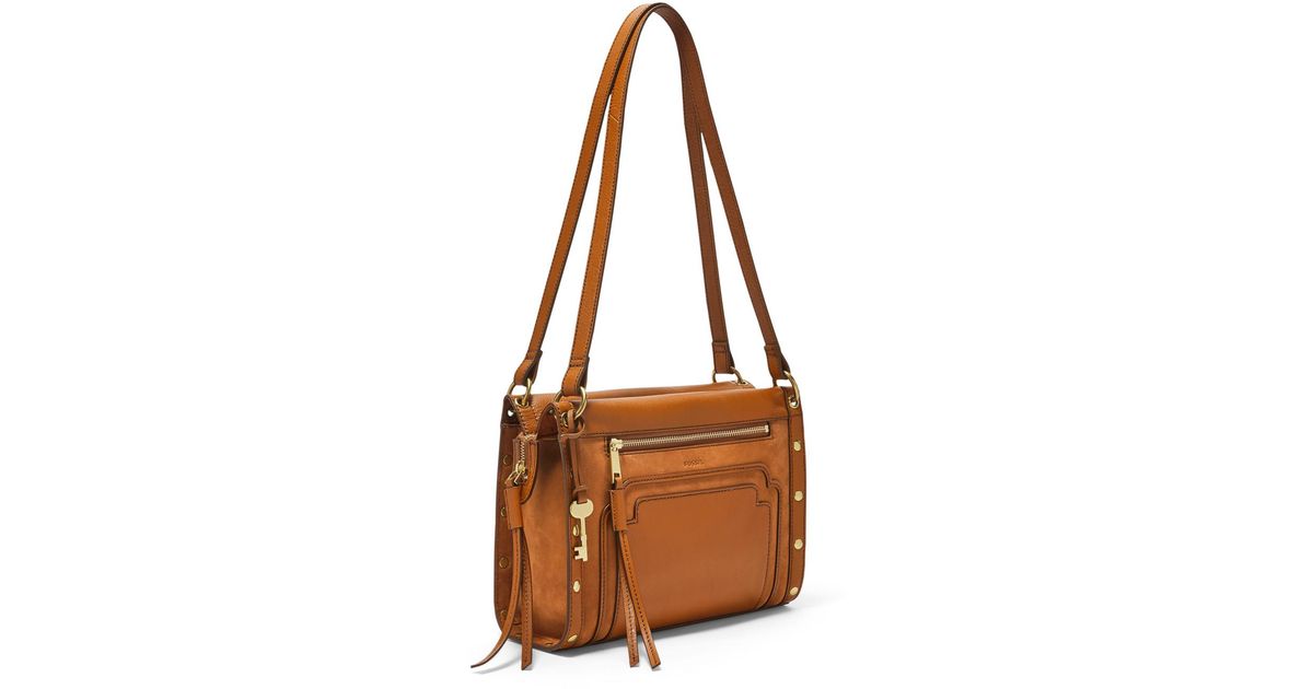 fossil allie leather satchel