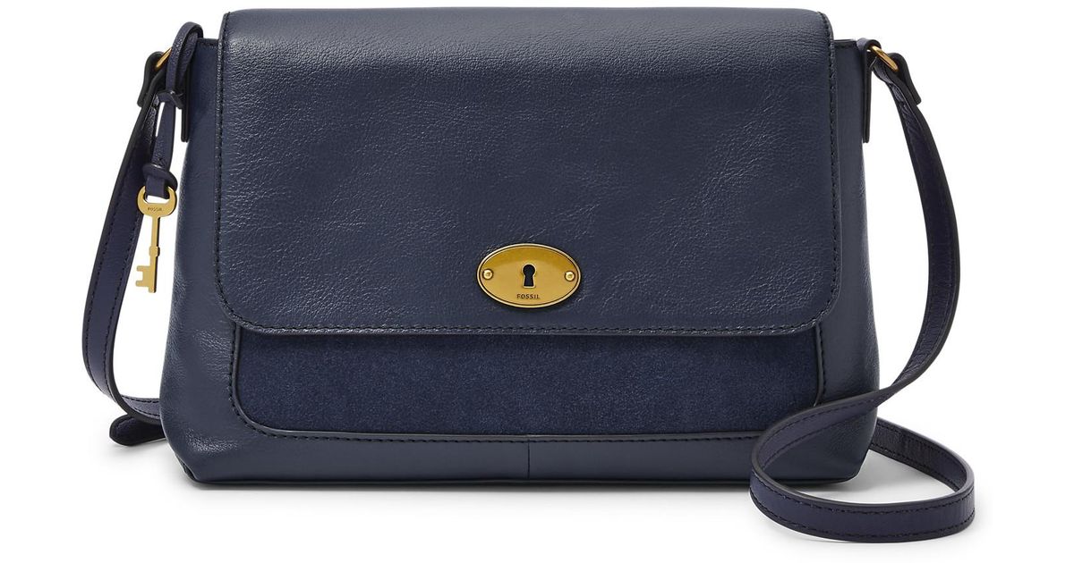 Fossil Gabriella Flap Crossbody in Blue Lyst