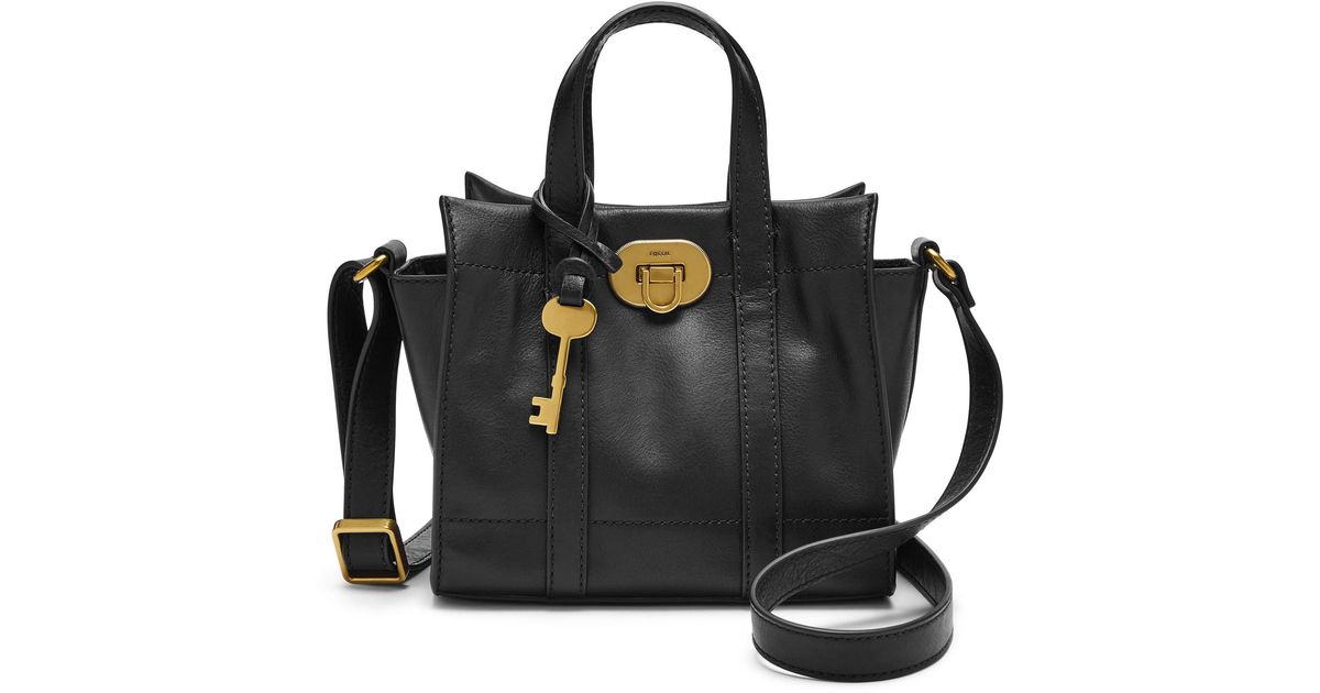 Fossil Leather Carmen Mini Bag in Black Lyst