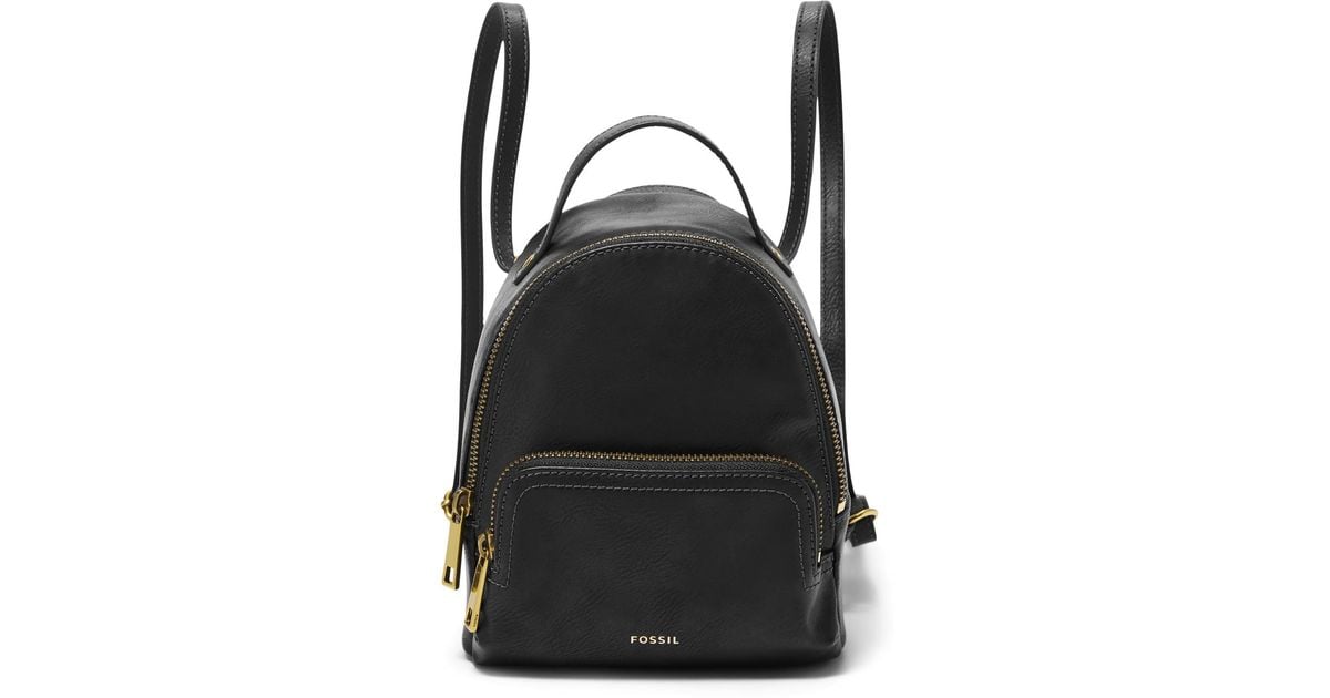 fossil black backpack