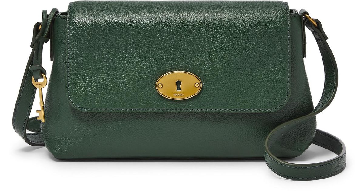 Fossil Leather Gabriella Small Flap Crossbody in Green Lyst