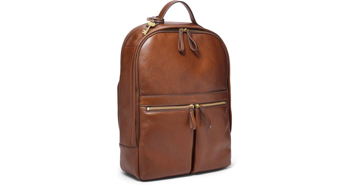Fossil Leather Tess Laptop Backpack in Brown Save 21 Lyst