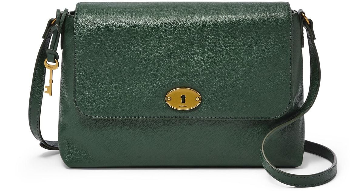 Fossil Leather Gabriella Medium Flap Crossbody in Green Lyst
