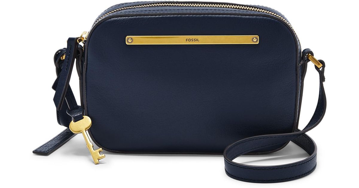 Fossil Liza Camera Bag in Blue | Lyst