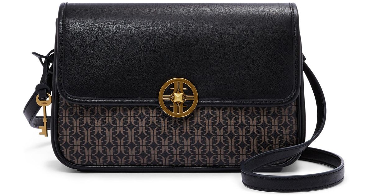 Fossil Jasmine Pvc Flap Crossbody in Black Lyst Canada