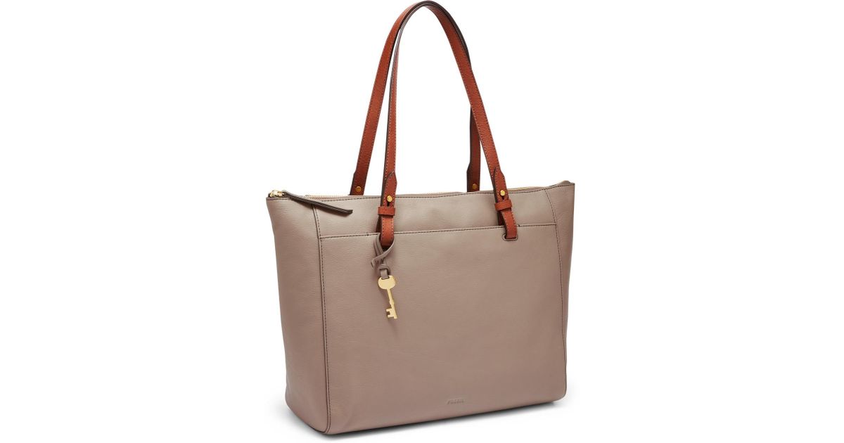 fossil taupe handbag