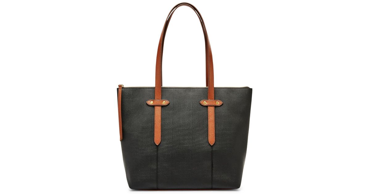 fossil black handbag