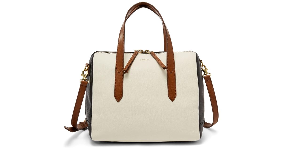 fossil fiona satchel black