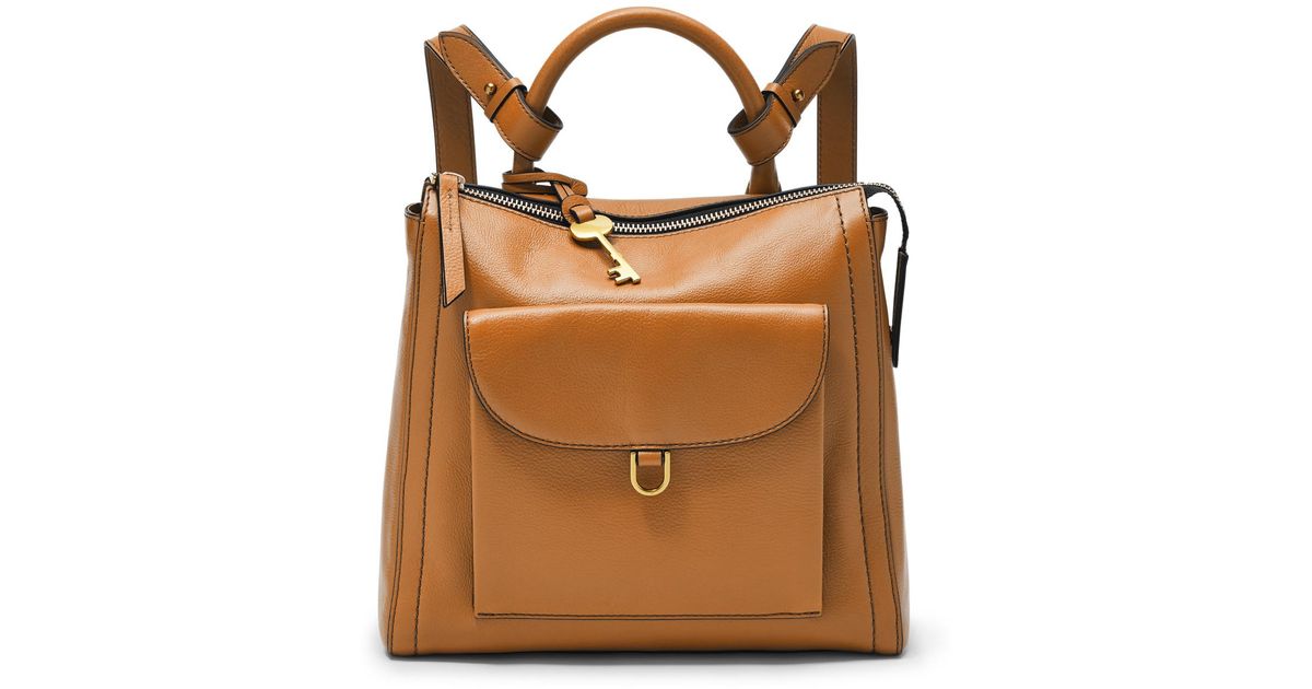 Fossil Womens Parker Mini Backpack in Camel (Brown) Lyst Canada