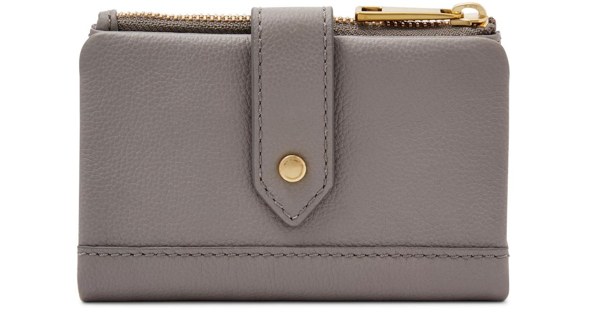 Fossil Leather Lainie Multifunction Wallet Swl2061020 in Gray - Lyst