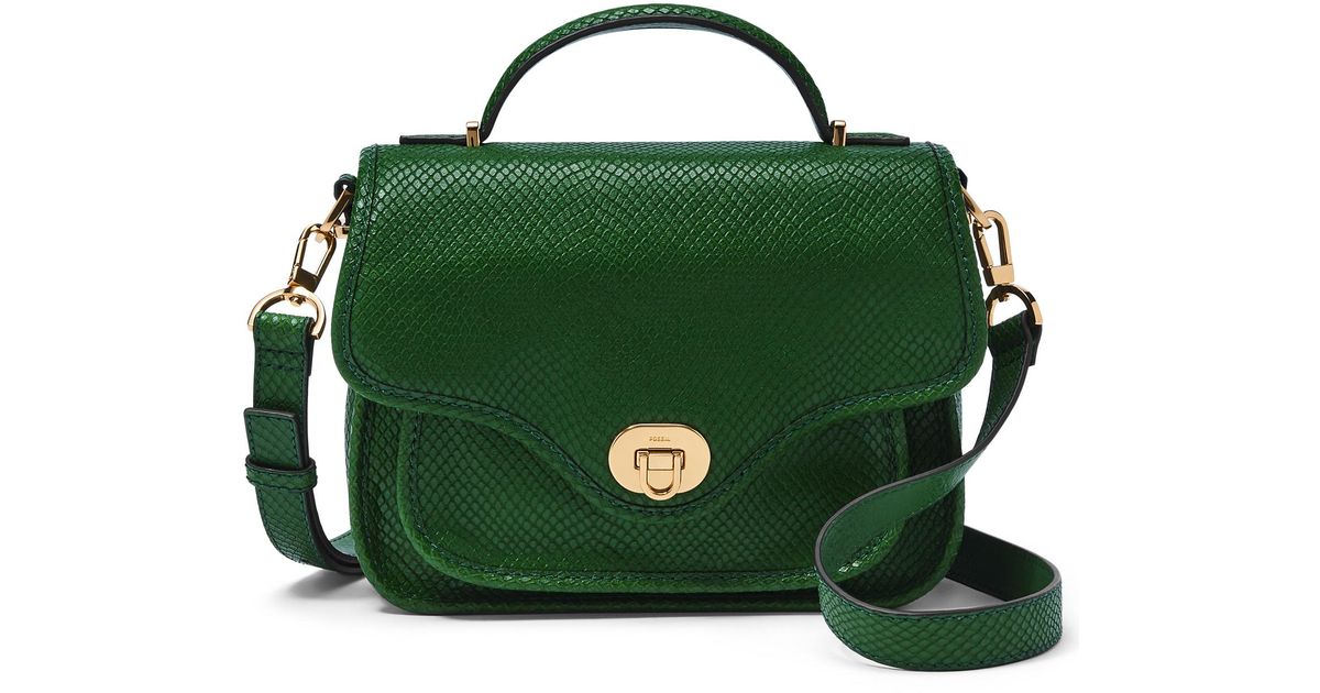 Fossil Heritage Top Handle Crossbody in Green | Lyst