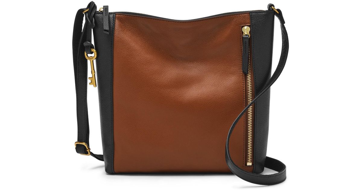 Fossil Leather Tara Crossbody in Brown Lyst