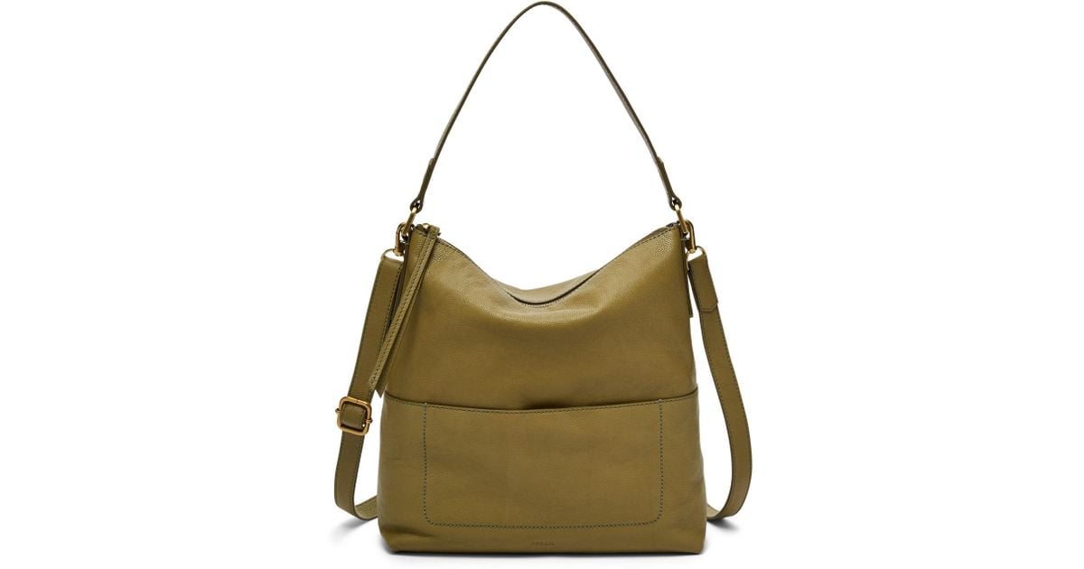 fossil leather hobo bags