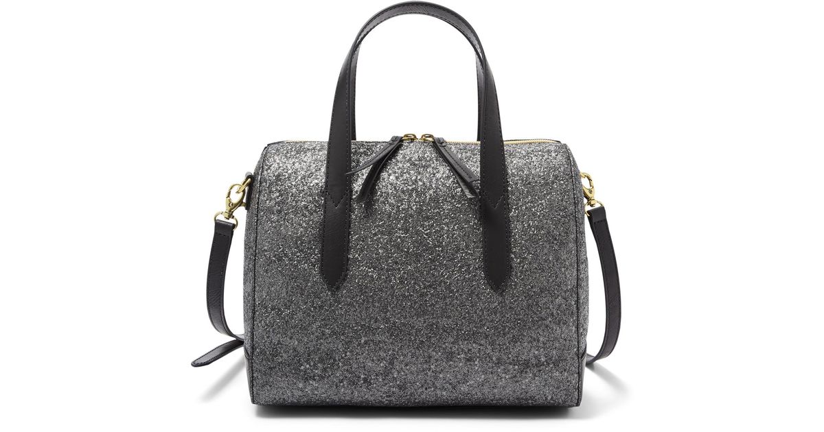 fossil sydney satchel grey multi