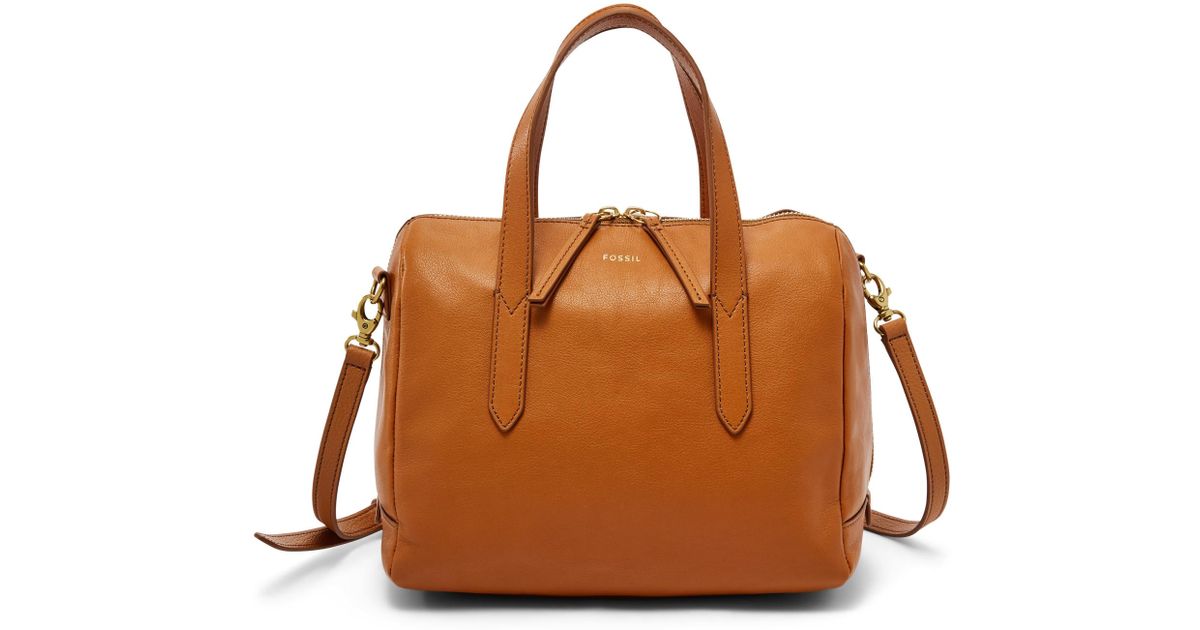 fossil sydney satchel tan