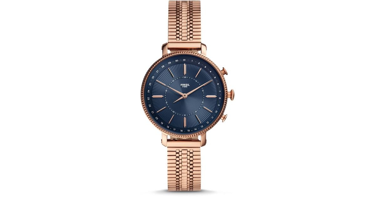 fossil q accomplice rose gold