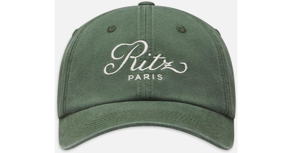 Frame Ritz Ball Cap FRAME Ritz Cotton Hat in Green | Lyst
