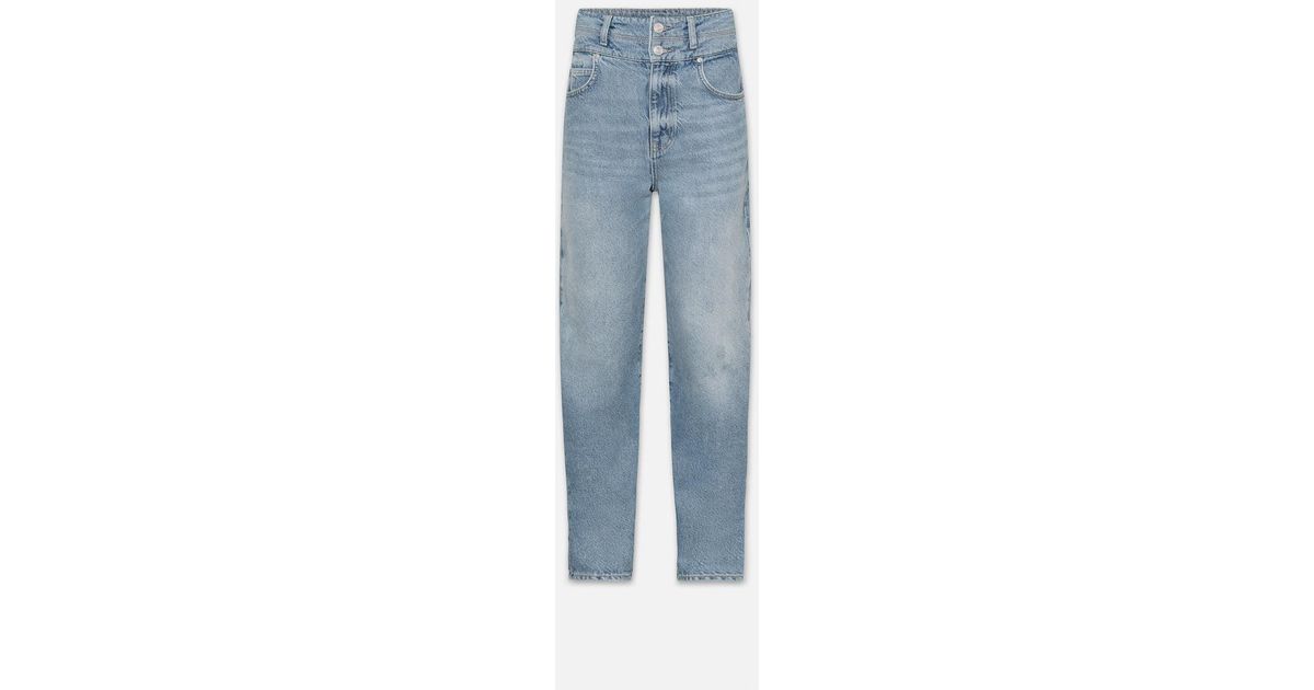 FRAME Double Waist Long Barrel Jeans