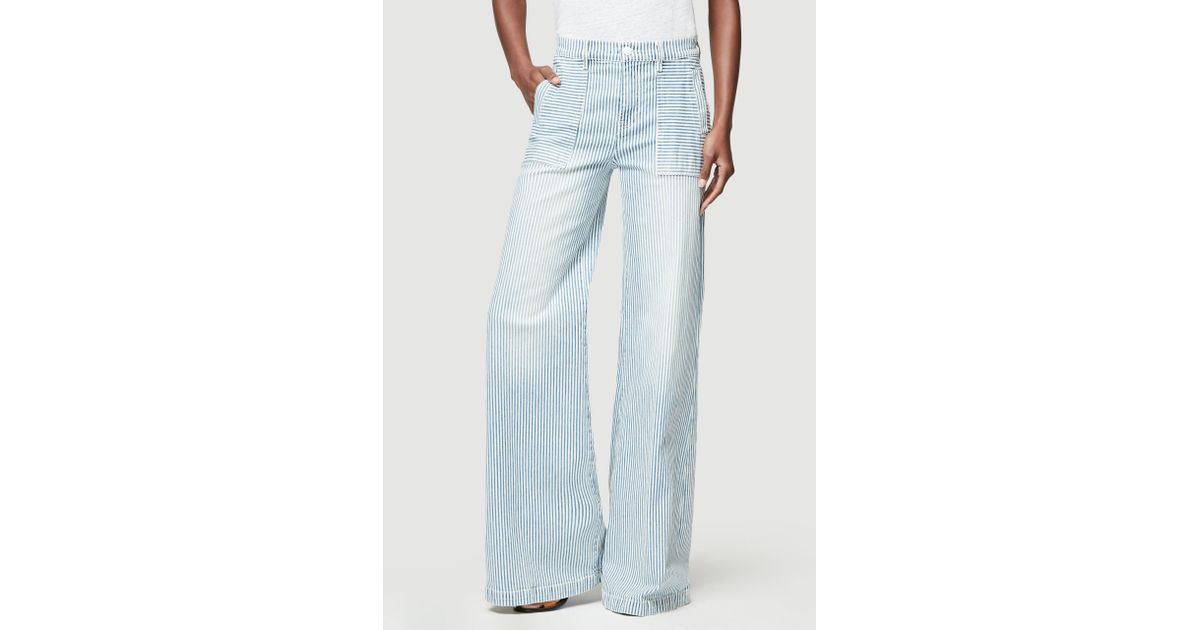 FRAME Denim Engineer Stripe Palazzo in 